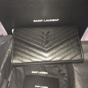 NEW YSL Saint Laurent Black Leather Bag